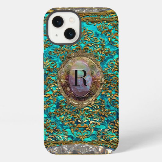 Ravone Damask Baroque Monogram iPhone Hoesje (Achterkant)