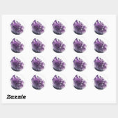 Raw Amethyst Paarse Kalmerende Kristal Metafysisch Ronde Sticker (Vel)