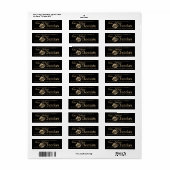 Raw Artisan Chocolate Gold op zwart productetiket Etiket (Full Sheet)