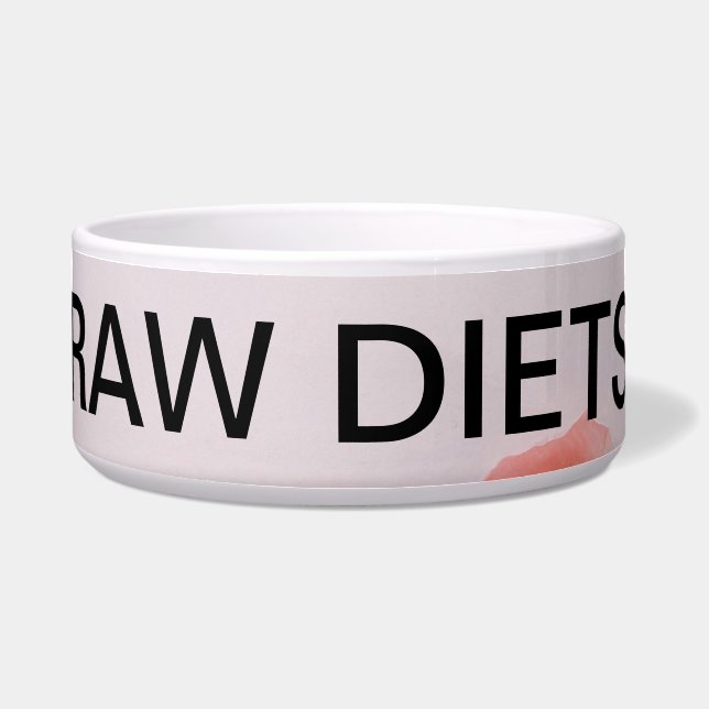 "RAW DIET" Modern Pet Bowl Voerbakje (Voorkant)