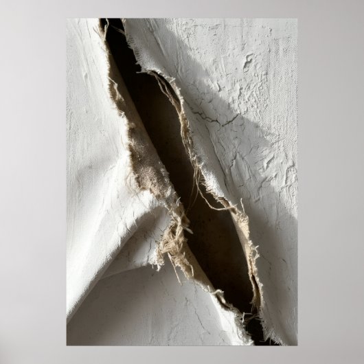 Raw Earth Split Abstract Poster | Geologische Text (Voorkant)
