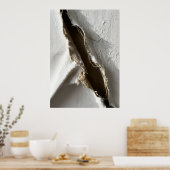 Raw Earth Split Abstract Poster | Geologische Text (Keuken)