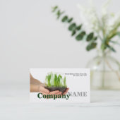 Raw Food Green Healthy Life Vegetarian Card Visitekaartje (Staand voorkant)