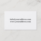 Raw Food Green Healthy Life Vegetarian Card Visitekaartje (Achterkant)