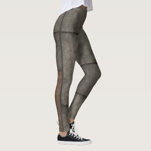 Raw Grid - Geometrie van de industriële textuur Leggings (Rechts)