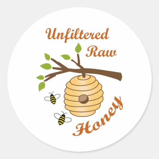 Raw Honey Ronde Sticker (Voorkant)