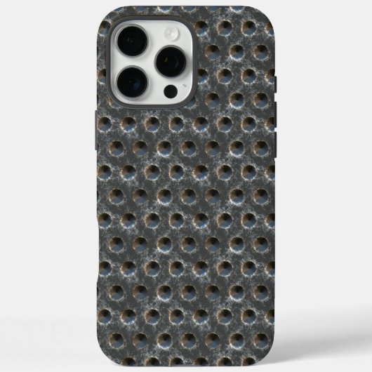 Raw Industrial Steel Polka Dots Bord Case-Mate iPhone Case (Achterkant)