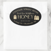 Raw Local Wildflower Hives Honey Label Zwart (Tas)