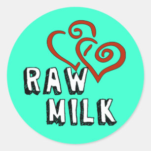 Raw Milk Love Ronde Sticker