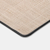 Raw Natural Linen Texture Minimalist Desk Mat (Hoek)