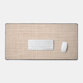 Raw Natural Linen Texture Minimalist Desk Mat (Keyboard & Muis)