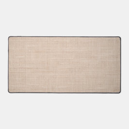  Raw Natural Linen Texture Minimalist Desk Mat
