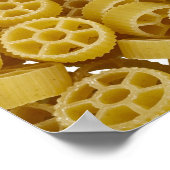 Raw pasta-achtergrond poster (Hoek)