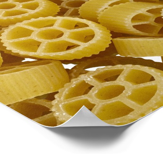 Raw pasta-achtergrond poster (Hoek)
