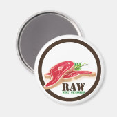 Raw Steak Organic Planet Magnets Magneet (Voorkant / Achterkant)