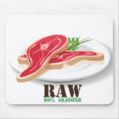 Raw Steak Organic Planet Mousepad Muismat (Voorkant)