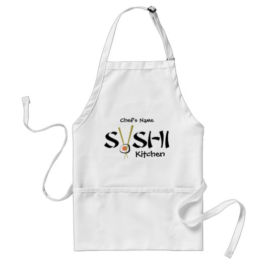 Raw Sushi Organic Planet Personal Aprons Standaard Schort (Voorkant)
