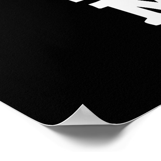 Raw Vlees Funny Raw Vat Pun Dark BG Poster (Hoek)