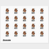 Raw Vlees Funny Raw Vat Pun Ronde Sticker (Vel)