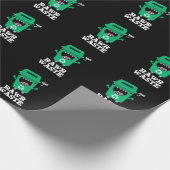 Raw Waste Funny Garbage Pun Dark BG Cadeaupapier (Hoek)