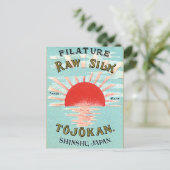 Raw zijdezijde briefkaart (Staand voorkant)