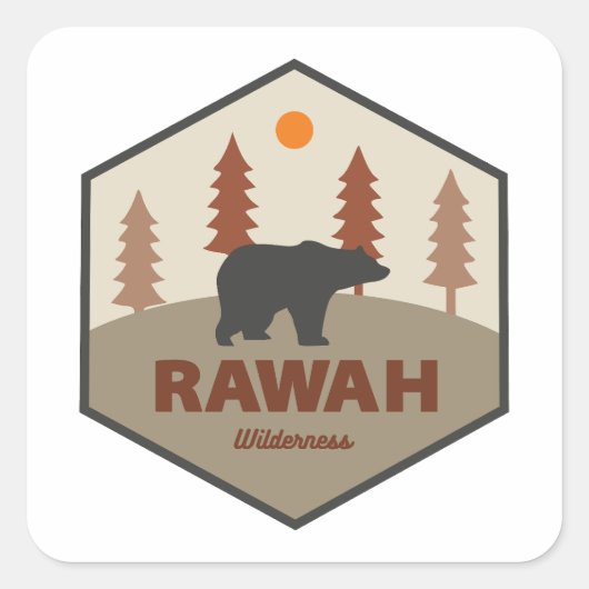 Rawah Wilderness Colorado Beer Vierkante Sticker (Voorkant)