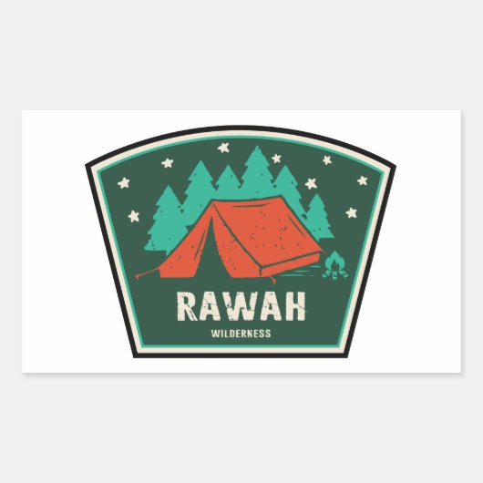 Rawah Wilderness Colorado Camping Rechthoekige Sticker (Voorkant)
