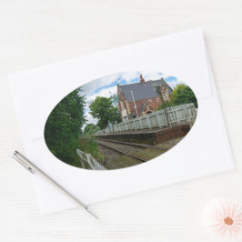 Rawcliffe Railway Station Ovale Sticker