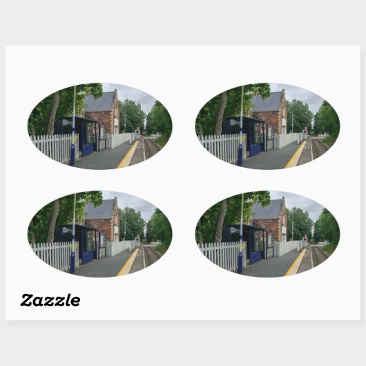 Rawcliffe Railway Station Ovale Sticker (Vel)