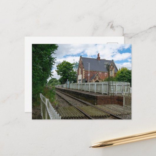 Rawcliffe spoorwegstation briefkaart (Voorkant / Achterkant in situ)
