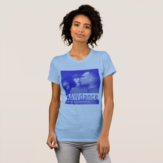 RAWdans Blurred Graphic T-Shirt in Blue (Voorkant volledig)