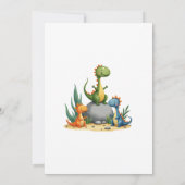 Rawer Het is een Boy Dinosaur Baby Boy Shower Kaart (Achterkant)