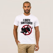 RawHustle: Ik haat Snitches T-shirt (Voorkant volledig)
