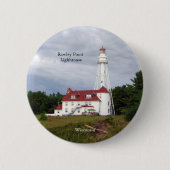 Rawley Point Lighthouse-knop Ronde Button 5,7 Cm (Voorkant)