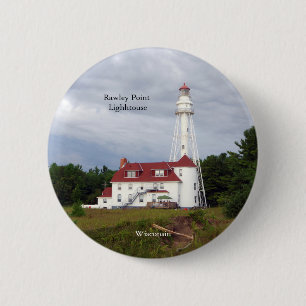 Rawley Point Lighthouse-knop Ronde Button 5,7 Cm