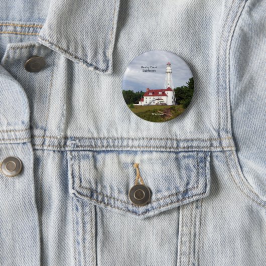 Rawley Point Lighthouse-knop Ronde Button 5,7 Cm (In situ)
