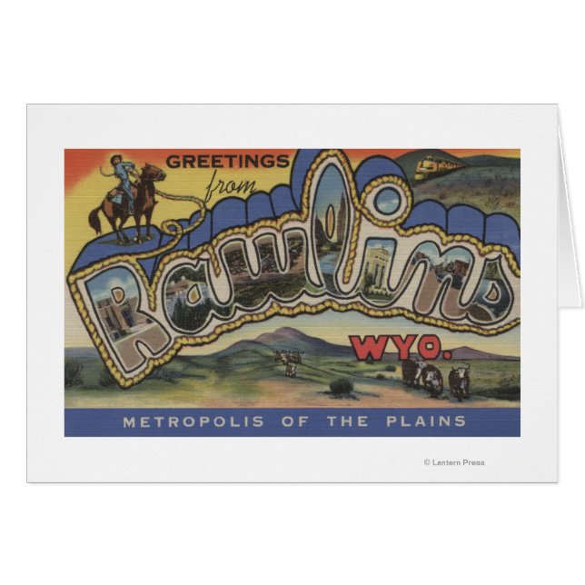 Rawlins, Wyoming - grote letterscènes (Voorkant Horizontaal)