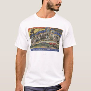 Rawlins, Wyoming - grote letterscènes T-shirt