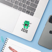 Rawls Waste Funny Garbage Pun Sticker (Laptop met iPhone)