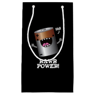 Rawpower Funny Battery Pun Dark BG Klein Cadeauzakje