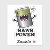 Rawpower Funny Battery Pun Sticker (Vel)