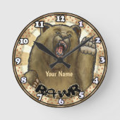Rawr Beer clock Ronde Klok (Voorkant)