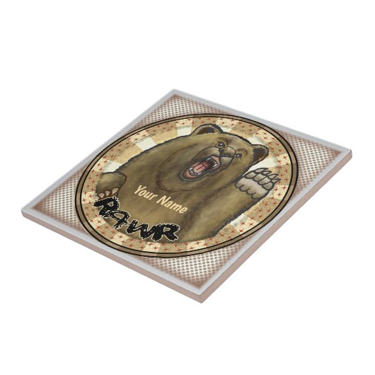 Rawr-Beer Tegeltje (Zijkant)