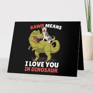 Rawr betekent dat ik hou van je in Dinosaurus met  Kaart