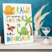 Rawr betekent dat ik van je hou, Boys Dinosaur Roo Fotoplaat (Zijkant)