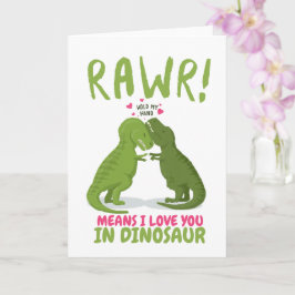 Rawr betekent dat ik van je hou in de dinosaurusVa Kaart