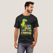 Rawr betekent dat ik van je hou in Dinosaur Girls  T-shirt (Voorkant volledig)
