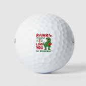 Rawr betekent dat ik van je hou in Dinosaur Golfballen (Voorkant)