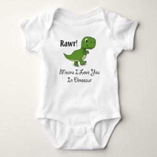 Rawr betekent dat ik van je hou in Dinosaur Romper