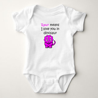 Rawr betekent dat ik van je hou in Dinosaur Romper